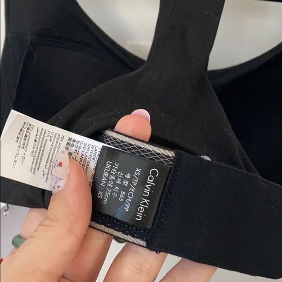 Black and Grey Padded Calvin Klein Bralette - Picture 4 of 6